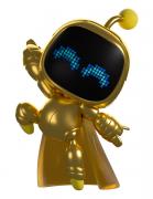 Gold Chrome Astro Bot 4.5" Vinyl (exclusive)