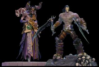 Fury, Death, War & Vulgrim Statues, Runic Amulet & Wallscroll