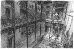 Apartments Around Courtyard (Art Print)