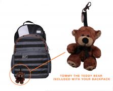 Agent Backpack & Tommy the Teddy Bear Keychain