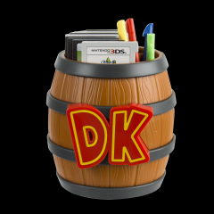 Donkey Kong Barrel Game Card Storage