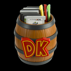Donkey Kong Barrel Game Card Storage