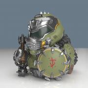 Tubbz DOOM Slayer Cosplaying Duck (dark ages)