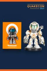 Mini Slayer QuakeCon 2021 Skin 3" Statue & Pin