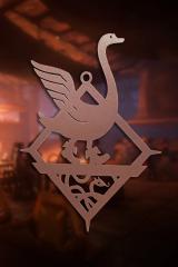 Cobbled Swan Metal Wall Art