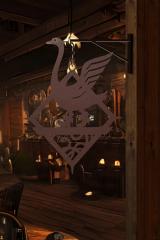 Cobbled Swan Metal Wall Art