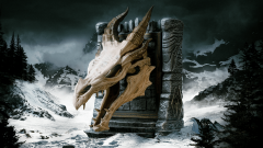 Dragon Skull Bookend