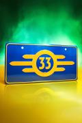Vault 33 Metal License Plate