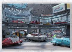 Chryslus Showroom Day Lithograph