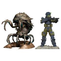 Mirelurk Queen & Marine Armor 3" Mini Statue Set (Build-a-Figure)