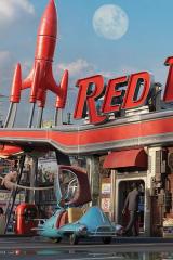 Red Rocket: Day Lithograph