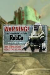 RobCo Security Metal Sign