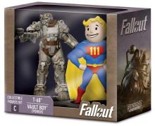 T-60 & Vault Boy Power 3" Mini Statue Set (Build-a-Figure)