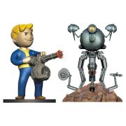 Vault Boy Heavy Gunner & Mr. Handy 3" Mini Statue Set (Build-a-Figure)