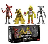 Foxy, Golden Freddy, Chica & Bare Endoskeleton 4-Pack