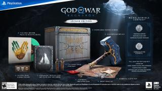 Mjolnir 16" Replica, Vanir Twins 2" Carvings, Brok's Dice Set, Draupnir Ring, Soundtrack, Pins & Artwork