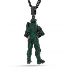 Master Chief Necklace (black gold)