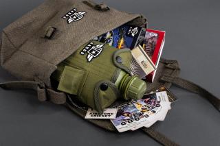 Churchill Mk. VII Tank, B-17 Flying Fortress, Canteen, Airborne Cricket Clicker, Satchel & Artwork