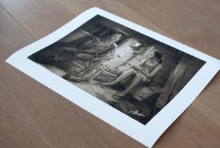 Riley & Ellie in Dorm Room (Art Print)