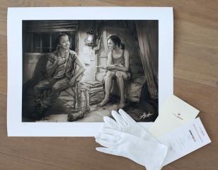 Riley & Ellie in Dorm Room (Art Print)