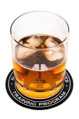 Mass Effect Whiskey Rocks Glass w/ Coaster