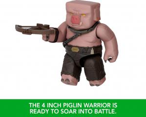 Blast Attack Ghast w/ Piglin Warrior 4" Figure Set