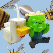 Chicken Jockey Drink & Snack Container