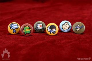 Robot, Eyes, Rebel, Rogue, Fish & Melting Button Set (exclusive)