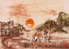 Sunset at Kamiki Village (Art Print)