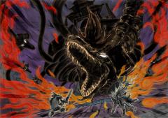 Susano & Amaterasu Fight Orochi (Art Print)