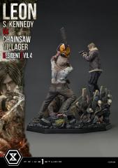 Leon S. Kennedy vs Chainsaw Villager 1/4 Scale Statue (bonus ver)