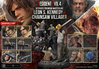 Leon S. Kennedy vs Chainsaw Villager 1/4 Scale Statue (bonus ver)