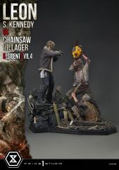 Leon S. Kennedy vs Chainsaw Villager 1/4 Scale Statue (bonus ver)