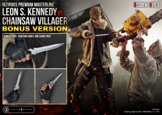 Leon S. Kennedy vs Chainsaw Villager 1/4 Scale Statue (bonus ver)