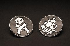 Skull & Galleon Badge set