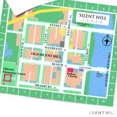 Old Silent Hill Map Throw Blanket