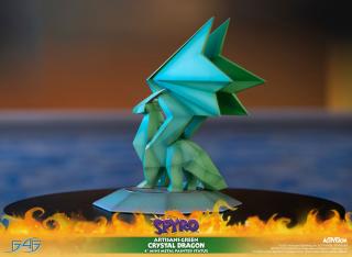 Artisans Green Crystal Dragon Mini 4" Metal Statue
