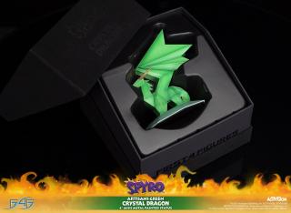 Artisans Green Crystal Dragon Mini 4" Metal Statue
