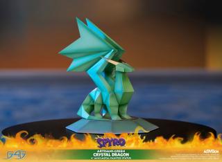 Artisans Green Crystal Dragon Mini 4" Metal Statue