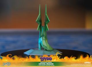 Artisans Green Crystal Dragon Mini 4" Metal Statue