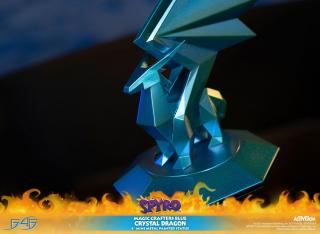 Magic Crafters Blue Crystal Dragon Mini 4" Metal Statue