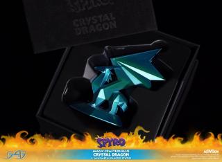 Magic Crafters Blue Crystal Dragon Mini 4" Metal Statue