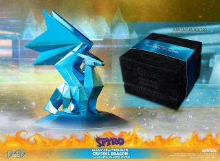 Magic Crafters Blue Crystal Dragon Mini 4" Metal Statue