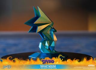 Magic Crafters Blue Crystal Dragon Mini 4" Metal Statue