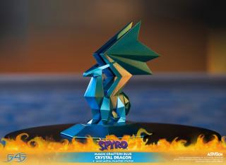 Magic Crafters Blue Crystal Dragon Mini 4" Metal Statue