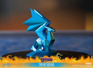Magic Crafters Blue Crystal Dragon Mini 4" Metal Statue