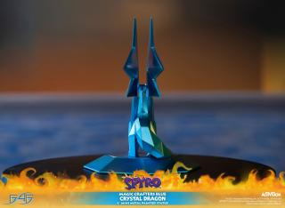 Magic Crafters Blue Crystal Dragon Mini 4" Metal Statue