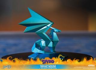 Magic Crafters Blue Crystal Dragon Mini 4" Metal Statue