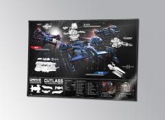 Drake Cutlass Schematic Poster