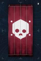 Crimson Fleet Jolly Roger Banner